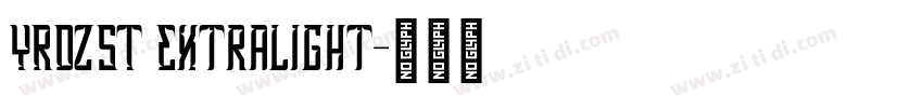 YRDZST Extralight字体转换 YRDZST Extralight字体转换